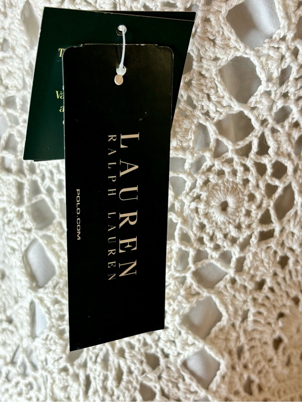 Lauren Ralph Lauren Sevilla Hand Knit Crochet Camisole Tank Pearl NWT Size M - Picture 11 of 13